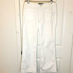 Ralph Lauren 100% cotton straight cut white jeans with front pockets&belt loop 6